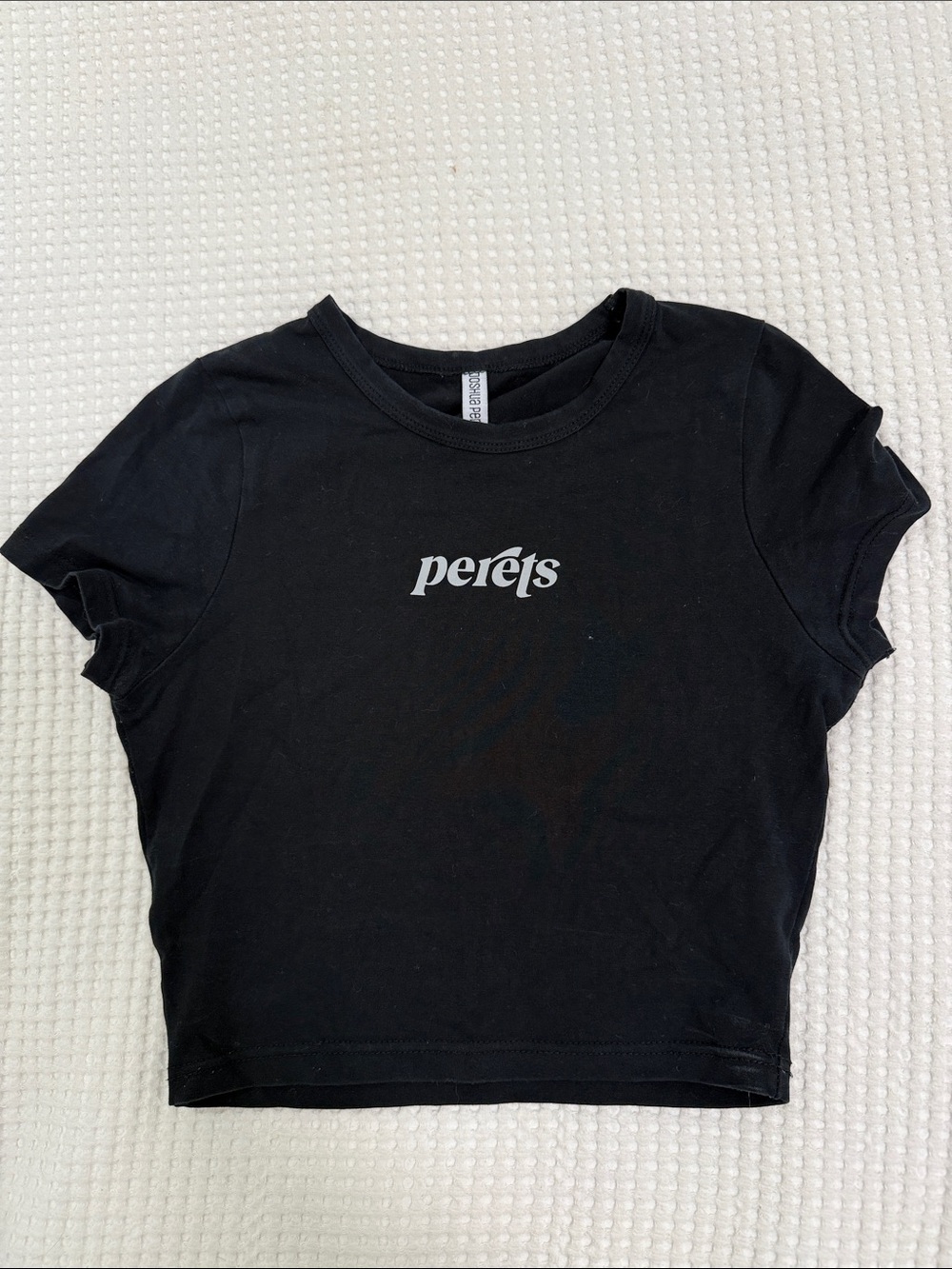Joshua Perets Black Cropped Tee
